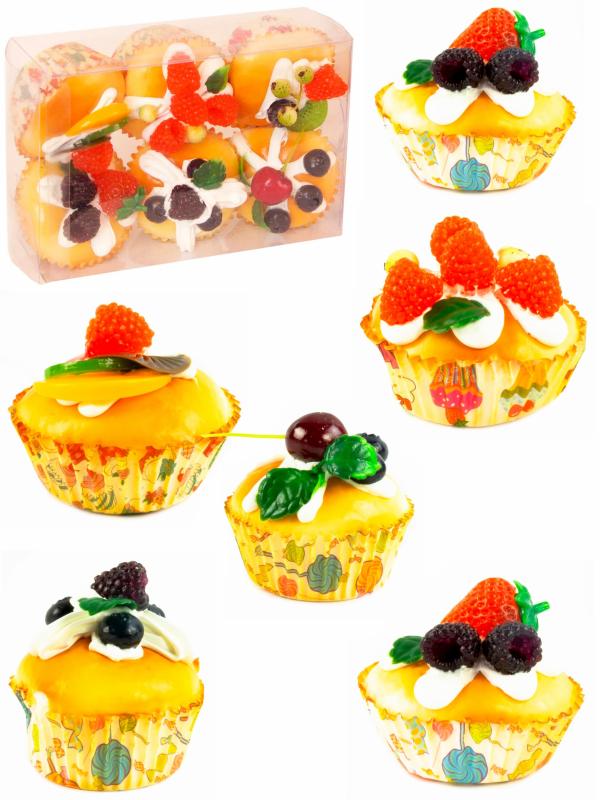 Набор игрушечной еды «Пирожные Тарталетки-корзиночки» 6 шт. / YXD-10