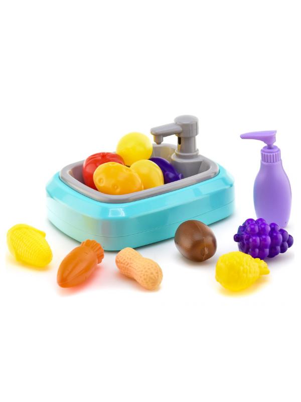 Игровой набор Aolawen «‎Wash Sink vegetable and fruit» QC-1B, свет, звук / Микс