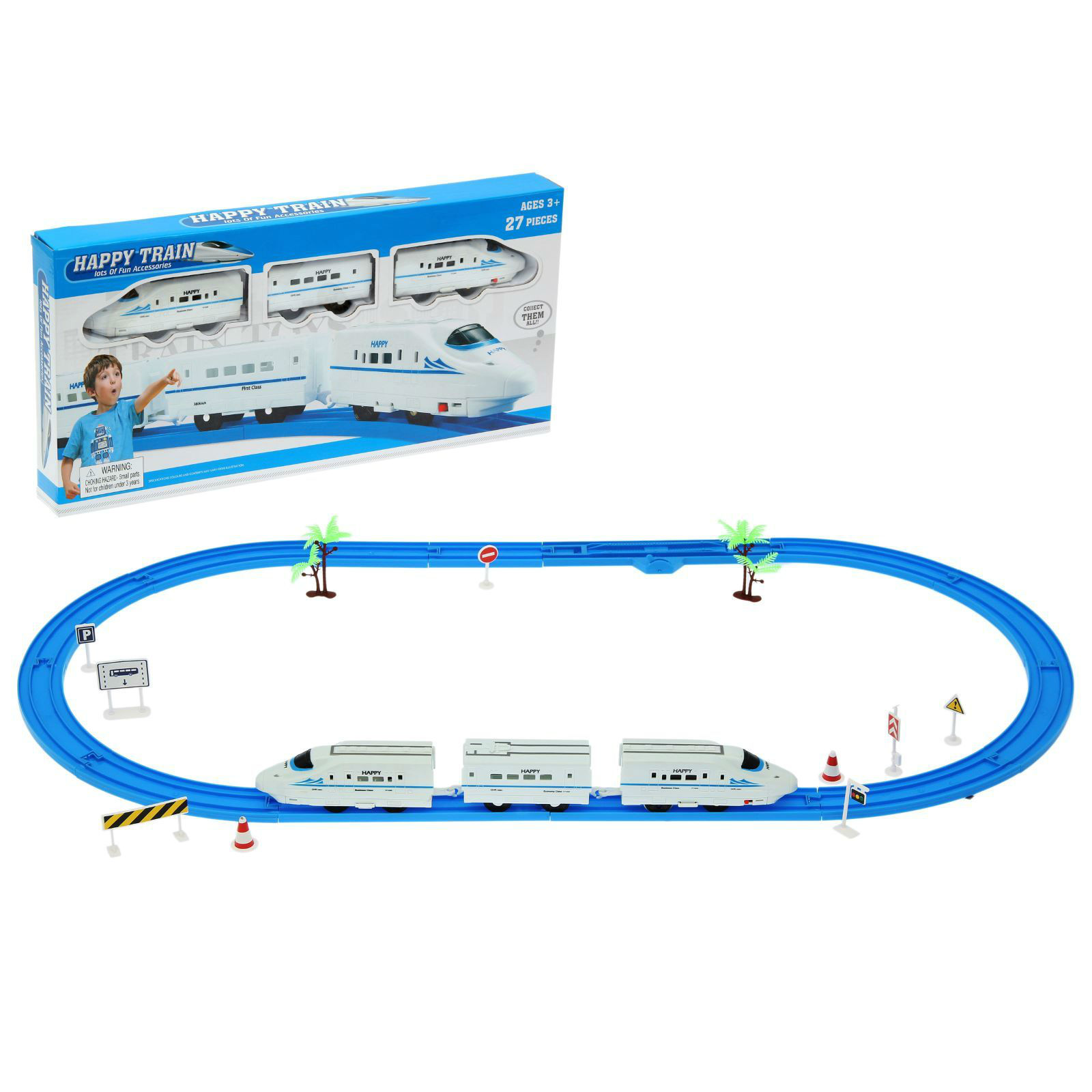 Детский игровой набор «Железная дорога» на батарейках со световыми и звуковыми эффектами / T502-D5029
