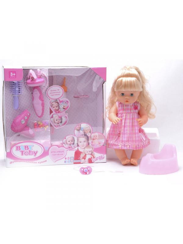 Интерактивная кукла Baby Toby «Красивые прически» 40 см T4901 / 7 аксессуаров и 10 функций
