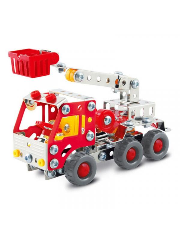 Детский игровой металлический конструктор Zhorya «Пожарная машина» ZYB-B0260-2 / 169 деталей