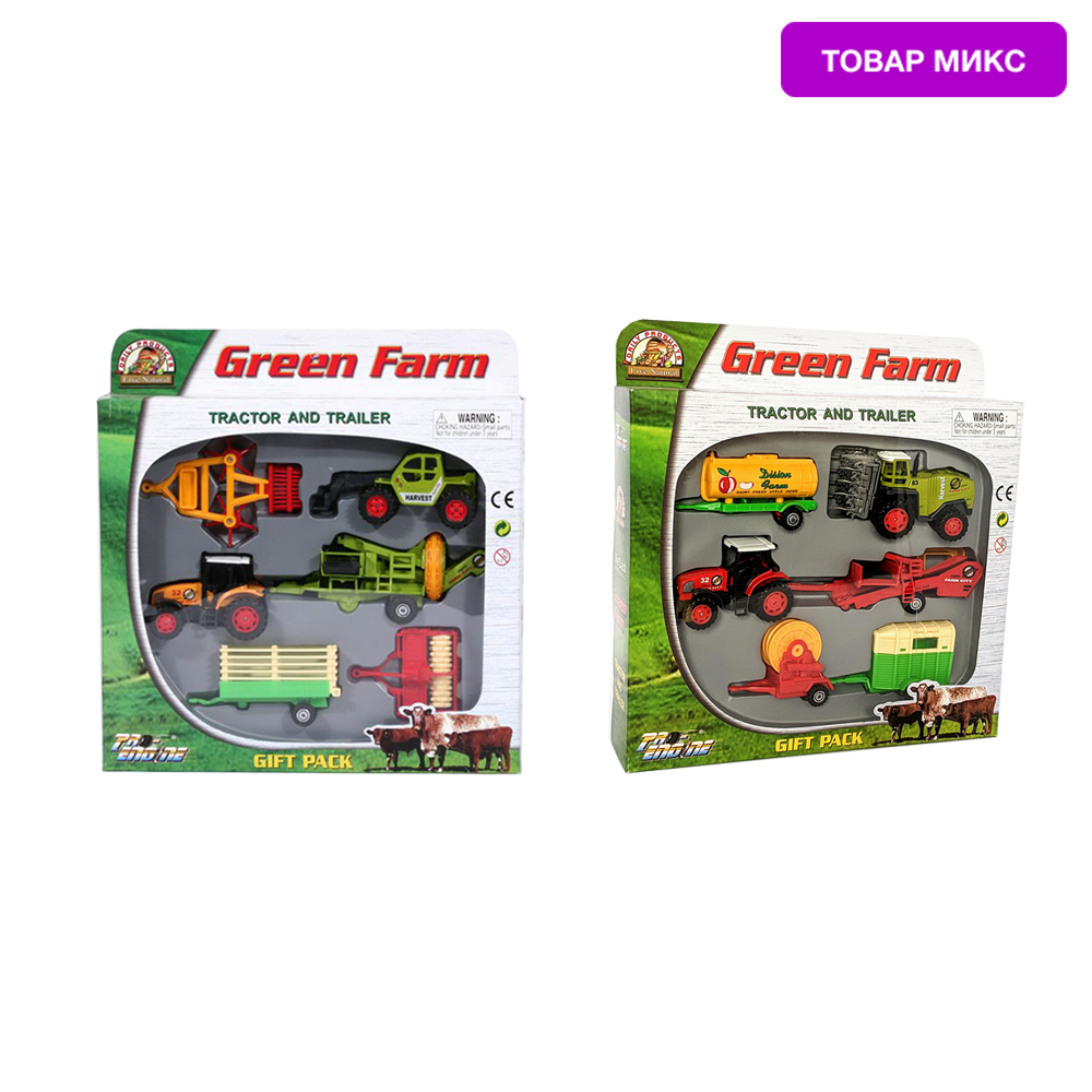 Набор металлических машинок Green Farm «Фермер» 416PT / Микс