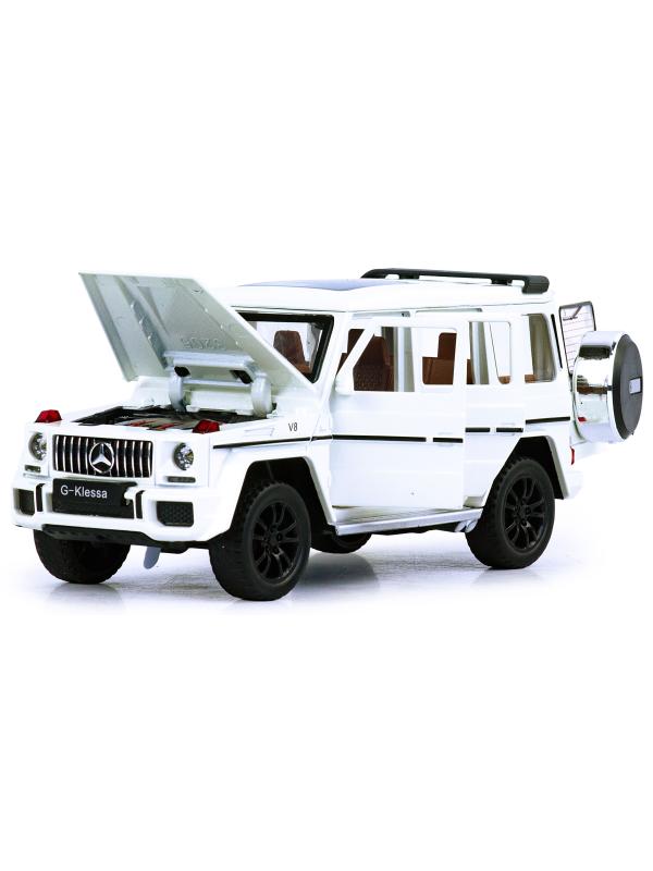 Машинка металлическая Che Zhi 1:32 «Mercedes-Benz G-class Brabus» CZ28A  16,5 см. инерционная, свет, звук / Микс