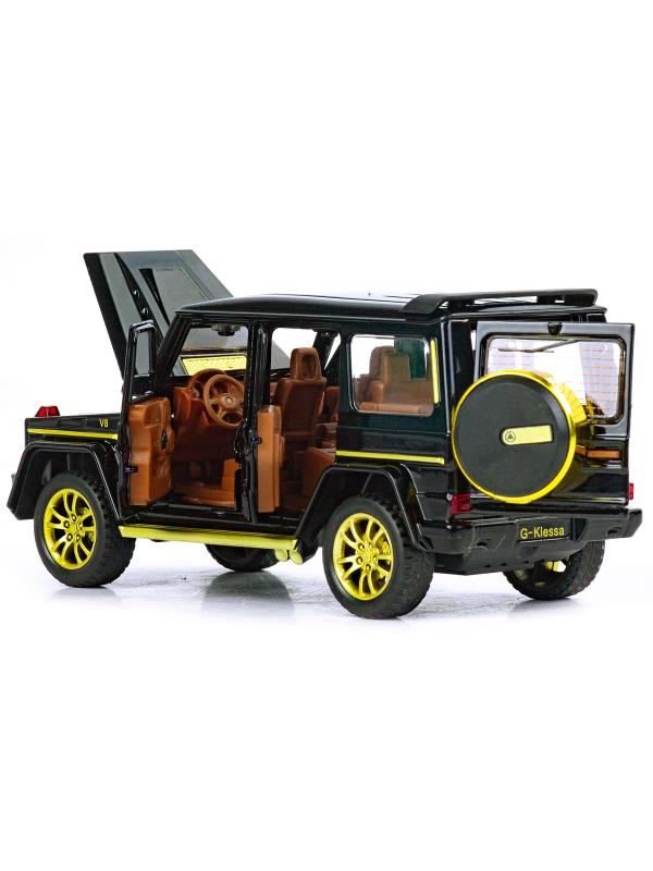 Машинка металлическая Che Zhi 1:32 «Mercedes-Benz G-class Brabus» CZ28A  16,5 см. инерционная, свет, звук / Микс