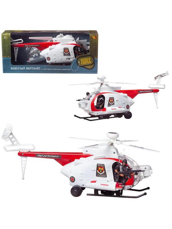 Вертолет Abtoys Боевая Сила военный (белый), эл/мех, световые и звуковые эффекты, в коробке