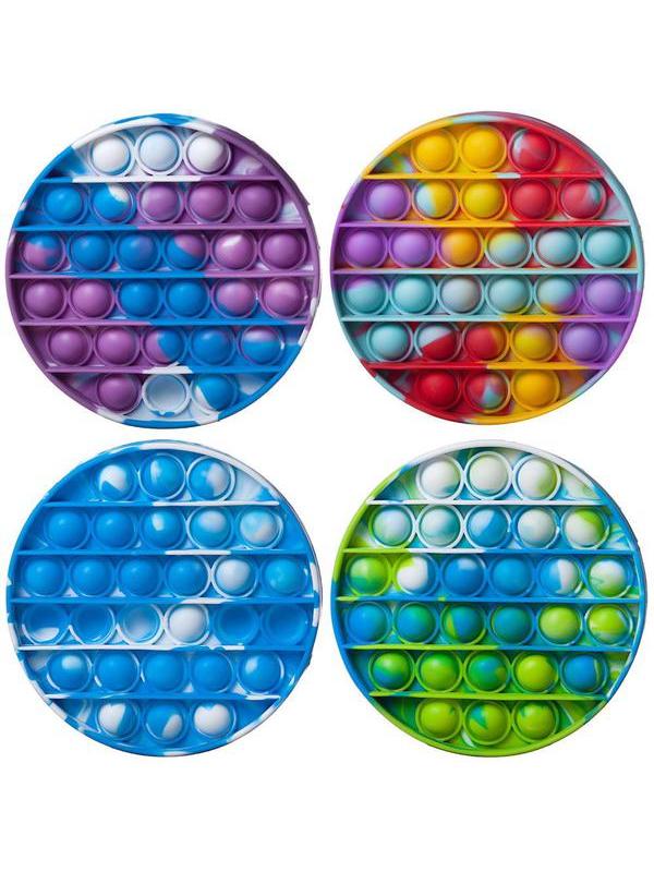Игрушка-антистресс Junfa Бесконечные мраморные шарики-пупырки в форме круга