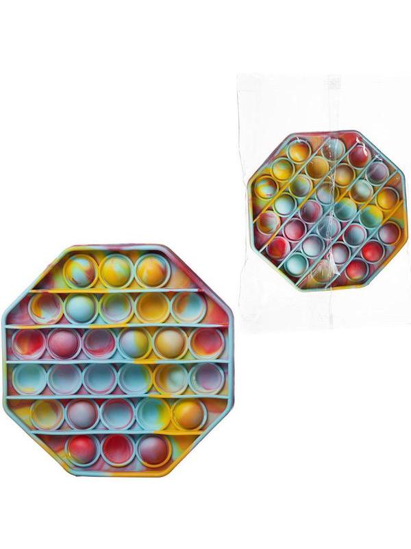 Игрушка-антистресс Junfa Бесконечные мраморные шарики-пупырки в форме восьмиугольника