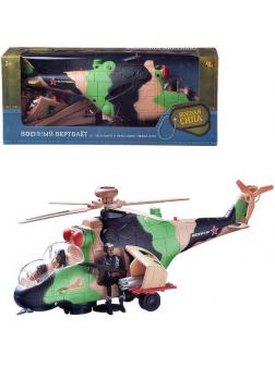 Вертолет Abtoys Боевая Сила военный (камуфляж), эл/мех, световые и звуковые эффекты, в коробке