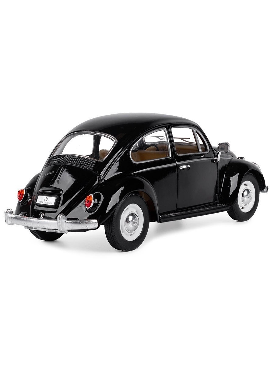 Металлическая машинка Kinsmart 1:24 «1967 Volkswagen Classical Beetle» KT7002D инерционная / Черный