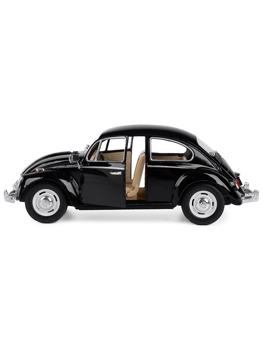 Металлическая машинка Kinsmart 1:24 «1967 Volkswagen Classical Beetle» KT7002D инерционная / Черный