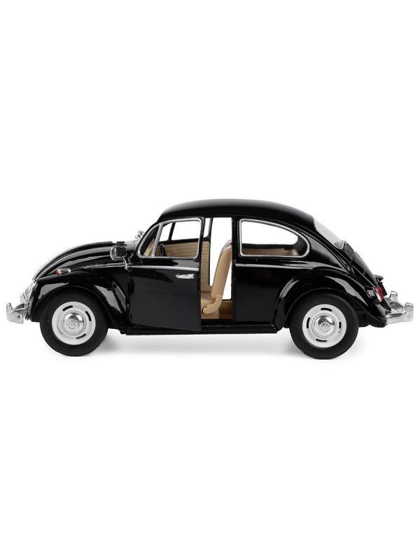 Металлическая машинка Kinsmart 1:24 «1967 Volkswagen Classical Beetle» KT7002D инерционная / Черный