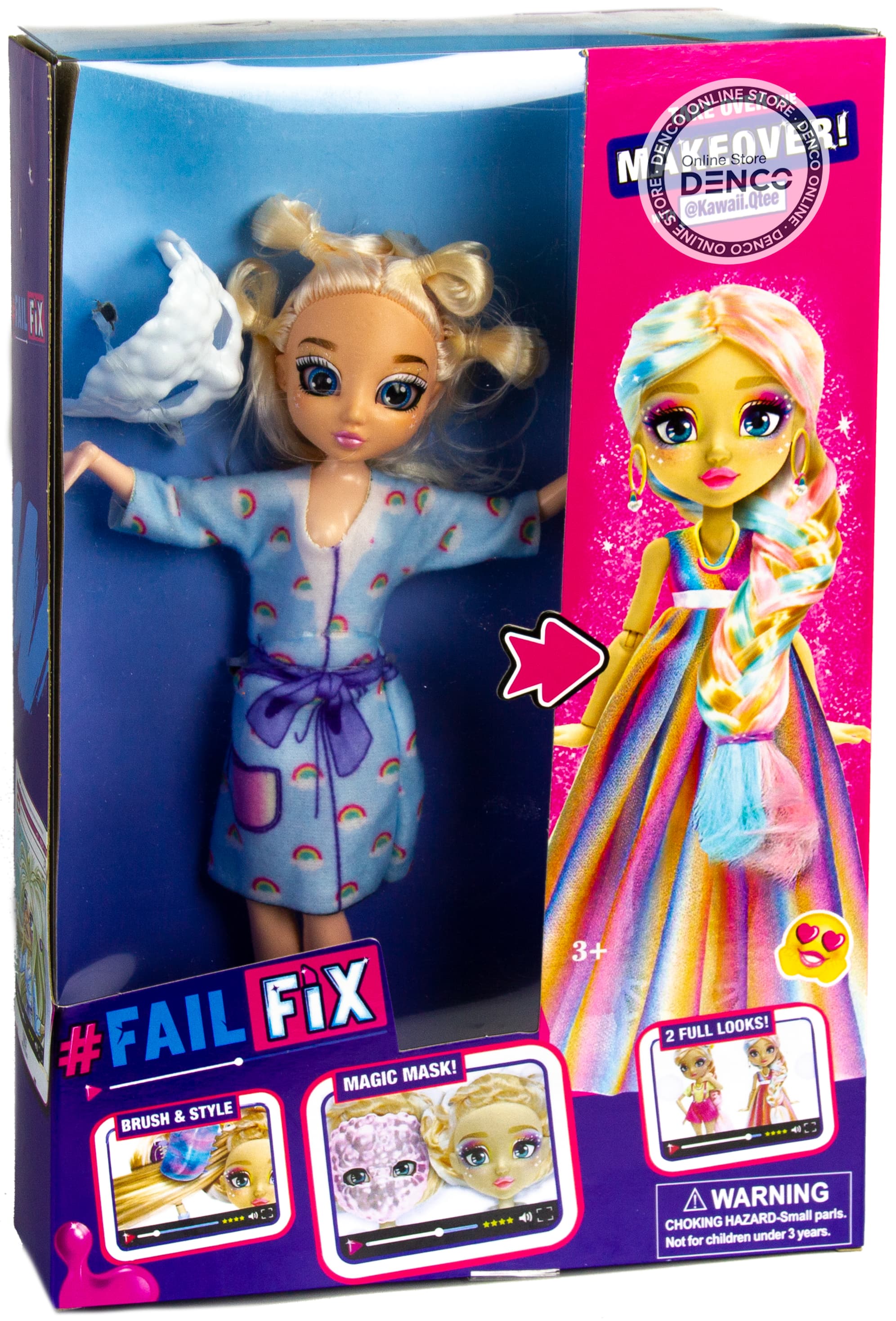 Игровой набор FailFix Кукла 2в1 Take Over The Makeover 3666-6 с аксессуарами / 22 см.