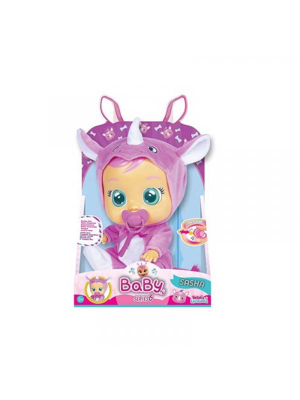 Пупс-плакса с сосочкой и в костюмчике носорога / 3666-104