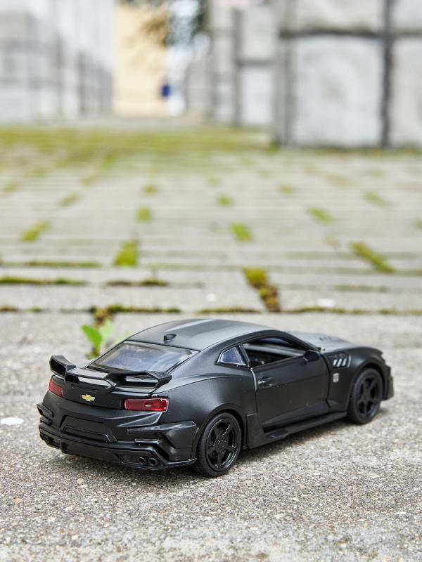 Металлическая машинка Mini Auto 1:32 «Chevrolet Camaro ZL1 2017» 16 см., 3220B инерционная, свет, звук / Черный