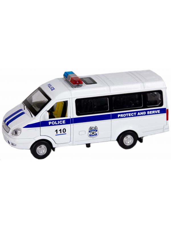 Машинка металлическая Wanbao 1:43 ГАЗель 3231: Police» 15 см., 6173BD, инерционная, свет, звук