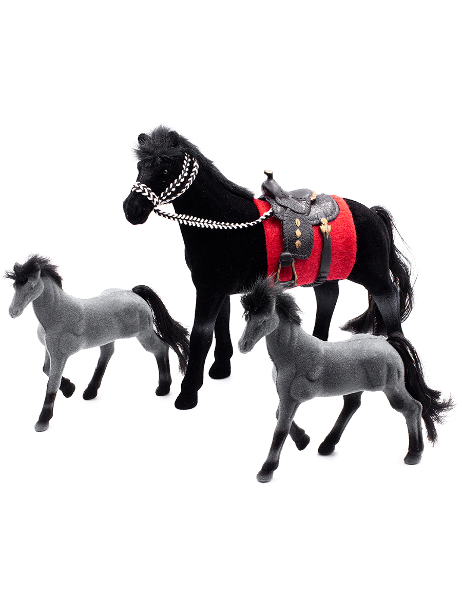 Детский кукольный набор игрушечных фигурок-лошадок Play Smart «Сивка-бурка» 2540, для девочек,  22 см. / Микс