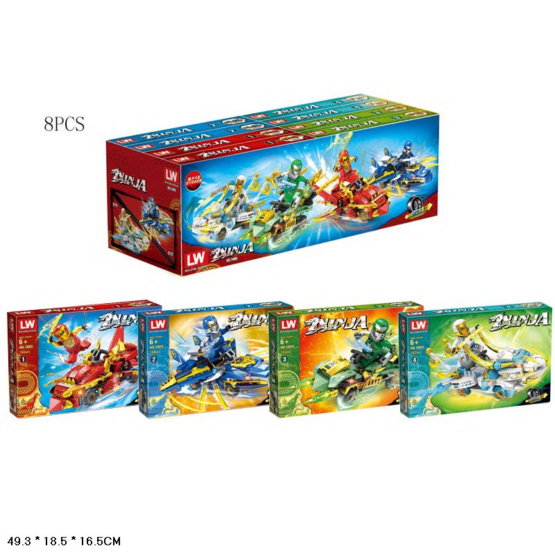 Конструктор «Ninja» 1008 (НиндзяГо) комплект 4 шт.