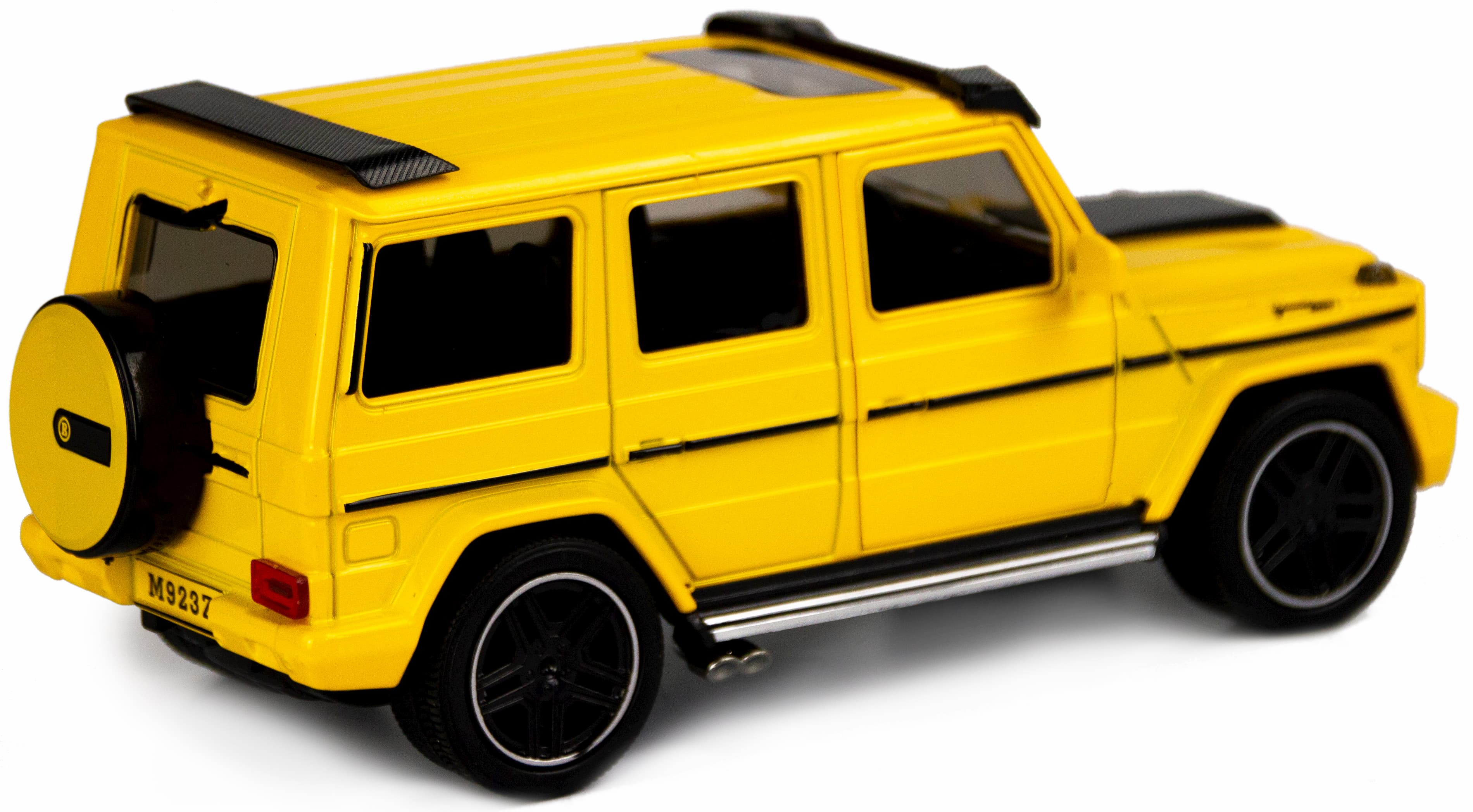 Машинка металлическая XLG 1:24 «Mercedes-Benz G-class Brabus» M923Z-1 19 см. инерционная, свет, звук в коробке / Желтый