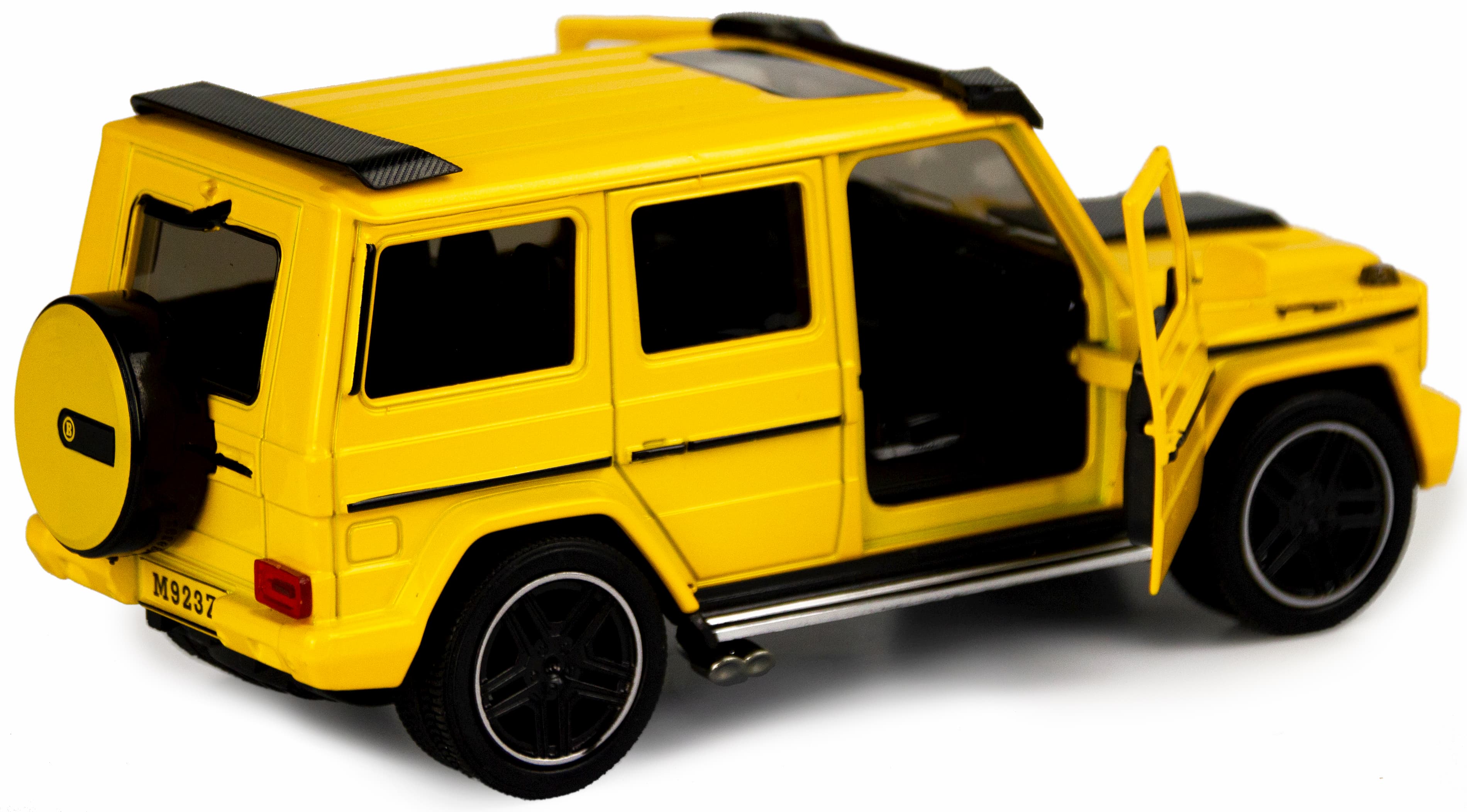 Машинка металлическая XLG 1:24 «Mercedes-Benz G-class Brabus» M923Z-1 19 см. инерционная, свет, звук в коробке / Желтый