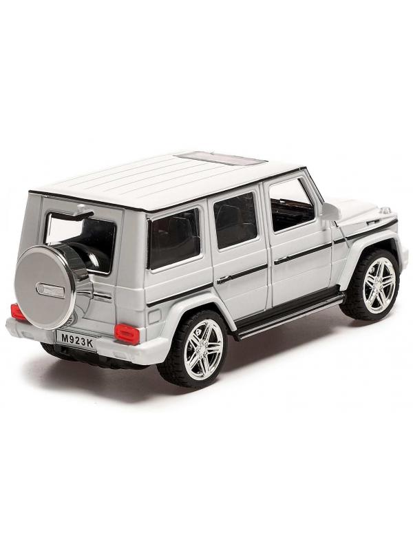 Машинка металлическая XLG 1:24 «Mercedes-Benz G-class» M923K-6 20 см. инерционная, свет, звук в коробке / Белый