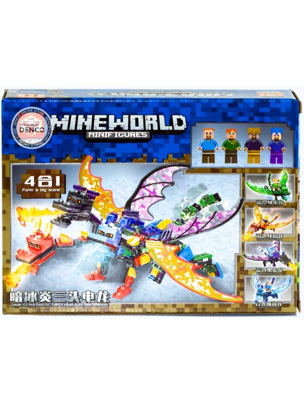 Набор конструкторов «Герои на драконах MineWorld» XJ-937 Minecraft / 4 шт.