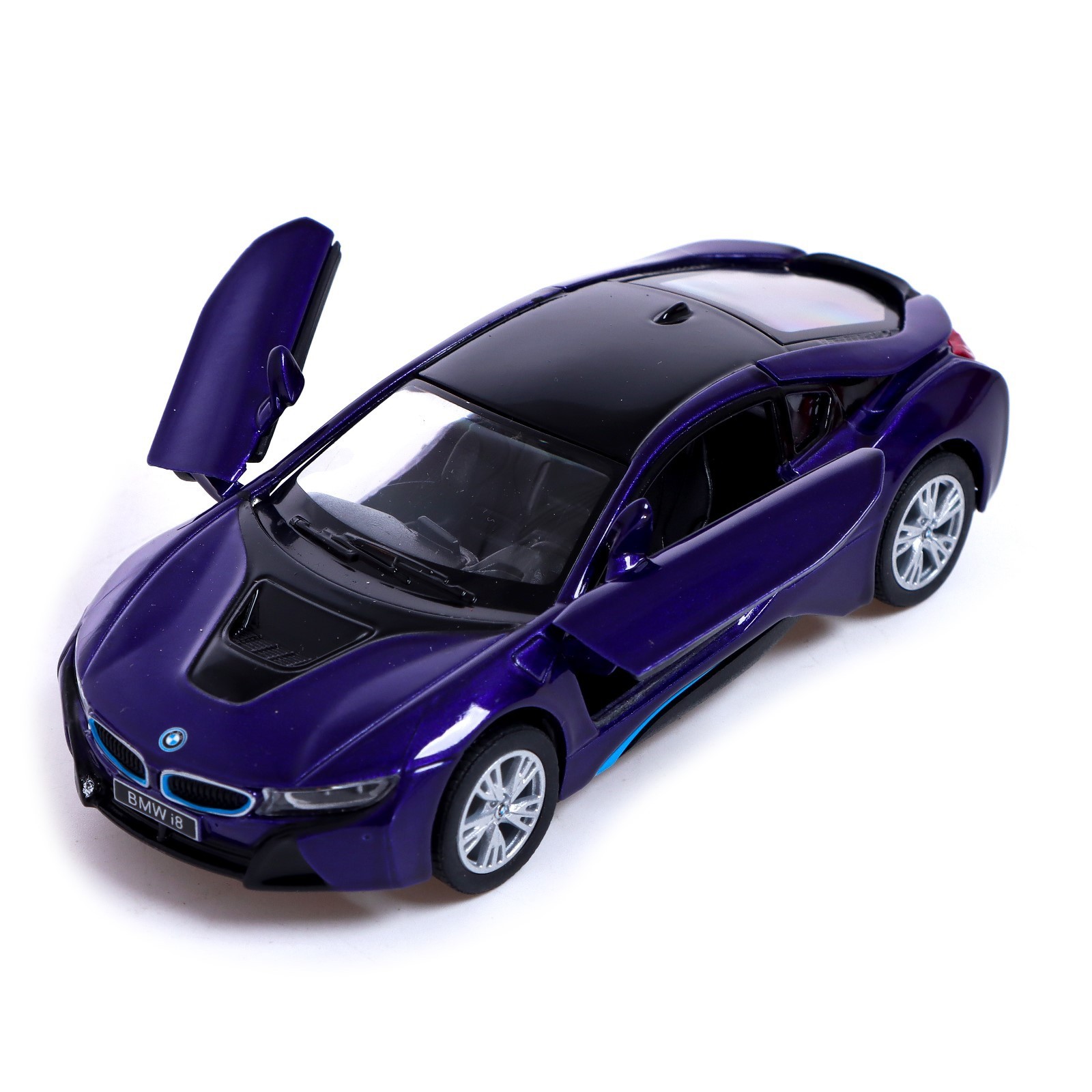 Металлическая машинка Kinsmart 1:36 «BMW i8» KT5379DA инерционная / Фиолетовый