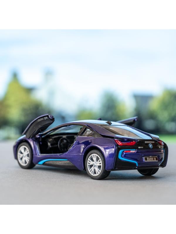 Металлическая машинка Kinsmart 1:36 «BMW i8» KT5379DA инерционная / Фиолетовый