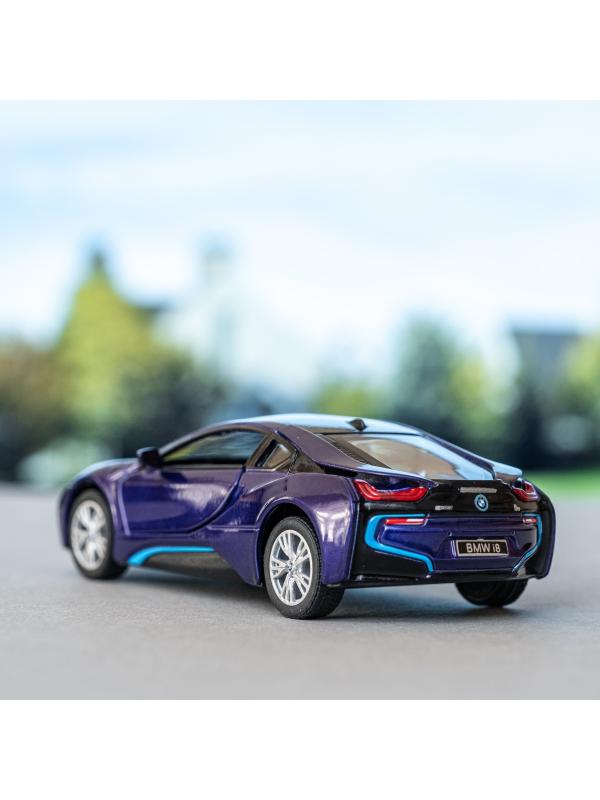 Металлическая машинка Kinsmart 1:36 «BMW i8» KT5379DA инерционная / Фиолетовый