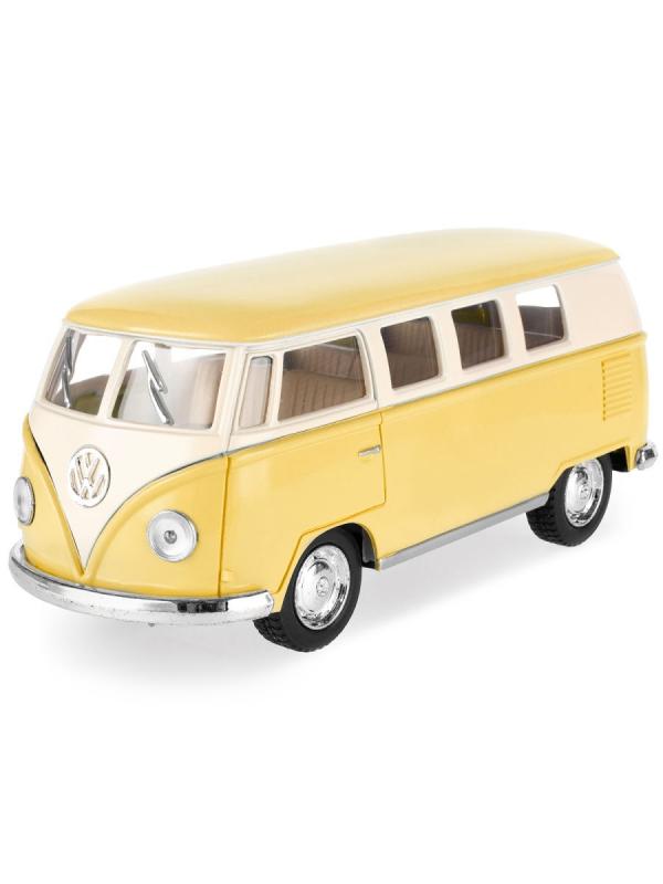 Металлическая машинка Kinsmart 1:32 «1962 Volkswagen Classical Bus (Пастельные цвета)» KT5060DY инерционная / Желтый