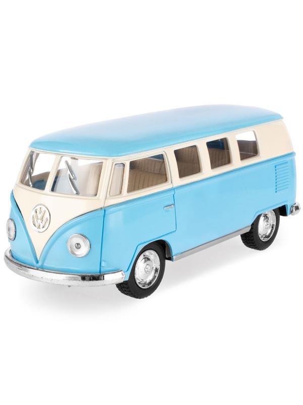 Металлическая машинка Kinsmart 1:32 «1962 Volkswagen Classical Bus (Пастельные цвета)» KT5060DY инерционная / Голубой