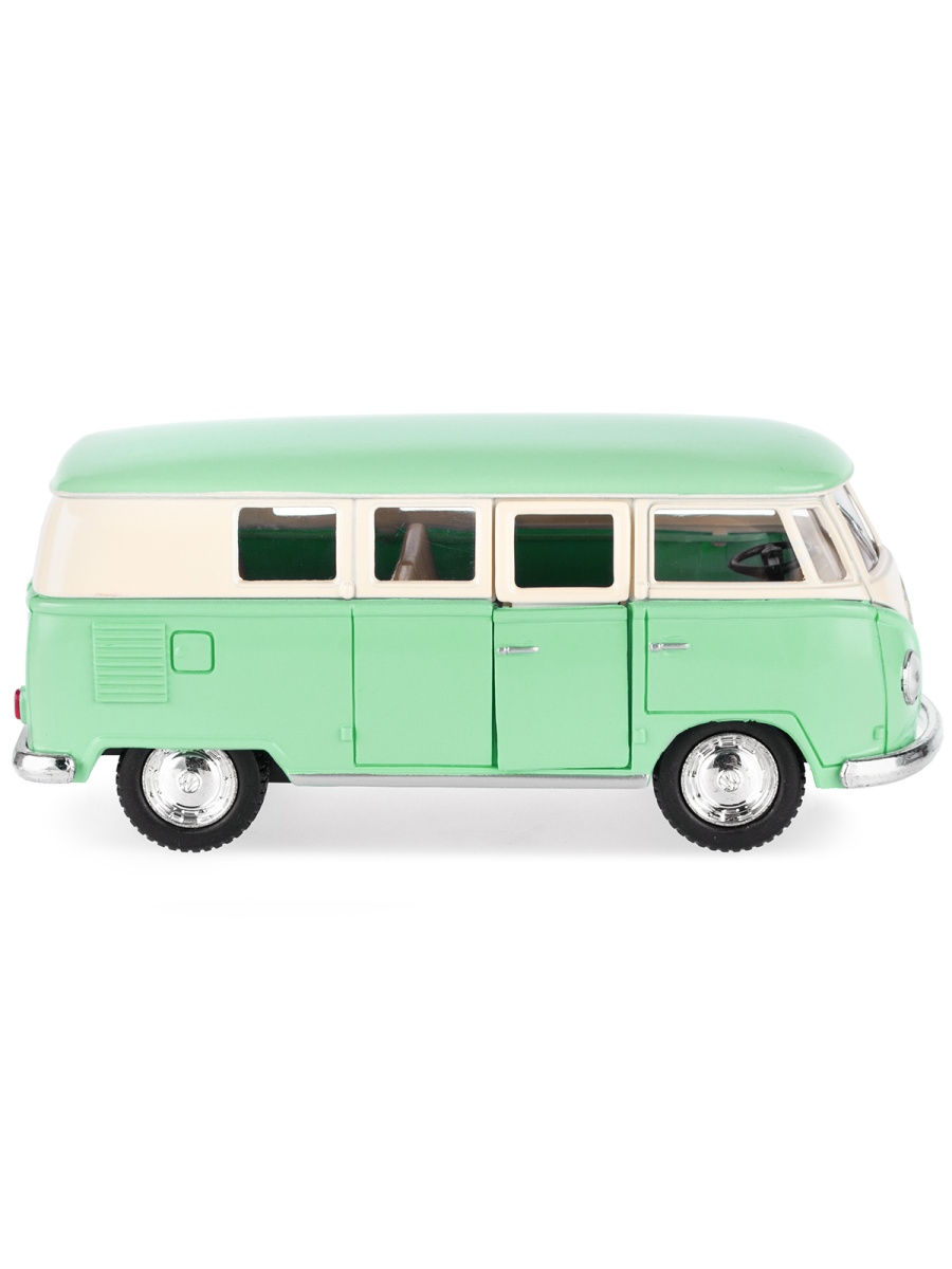 Металлическая машинка Kinsmart 1:32 «1962 Volkswagen Classical Bus (Пастельные цвета)» KT5060DY инерционная / Зеленый