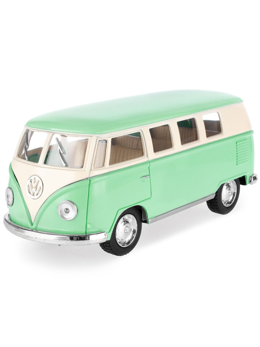 Металлическая машинка Kinsmart 1:32 «1962 Volkswagen Classical Bus (Пастельные цвета)» KT5060DY инерционная / Зеленый