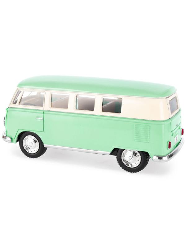 Металлическая машинка Kinsmart 1:32 «1962 Volkswagen Classical Bus (Пастельные цвета)» KT5060DY инерционная / Зеленый