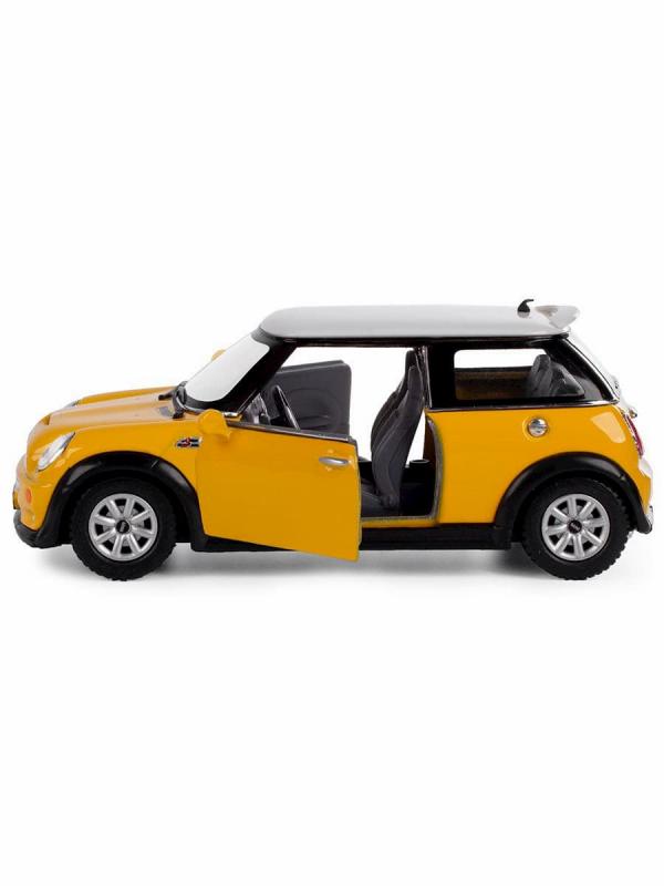 Металлическая машинка Kinsmart 1:28 «Mini Cooper S» KT5059D инерционная / Желтый