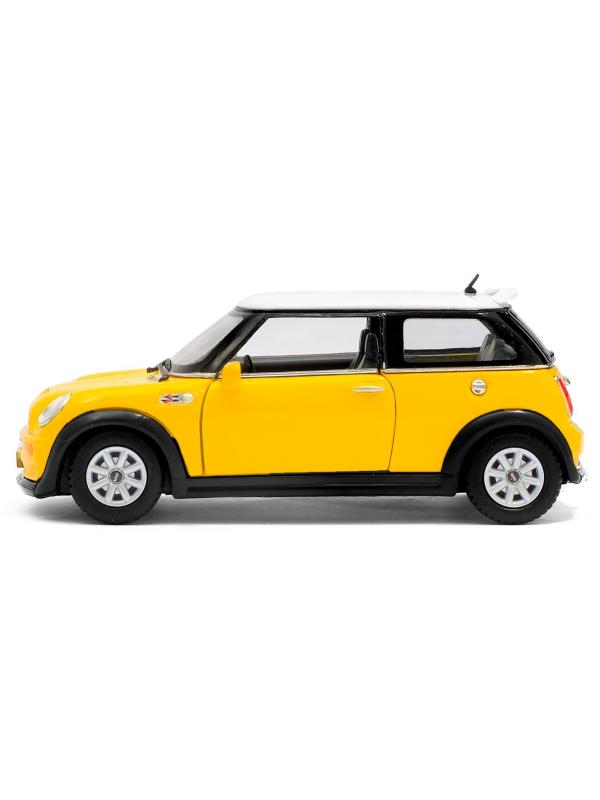 Металлическая машинка Kinsmart 1:28 «Mini Cooper S» KT5059D инерционная / Желтый