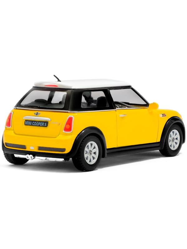 Металлическая машинка Kinsmart 1:28 «Mini Cooper S» KT5059D инерционная / Желтый