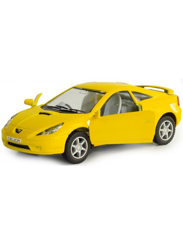 Металлическая машинка Kinsmart 1:34 «Toyota Celica» KT5038D, инерционная / Желтый