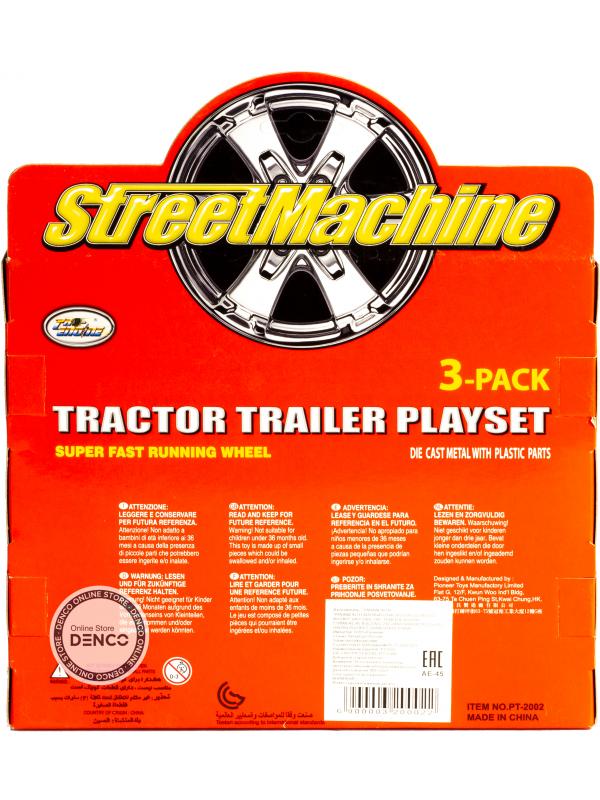 Набор металлических машинок Street Machine «Трейлер с прицепом» PT-2002 3 шт. / Микс