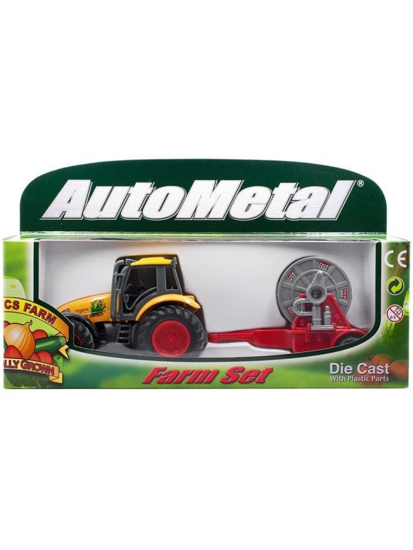 Металлическая машинка Auto Metal «Трактор c прицепом» PT406 / Микс