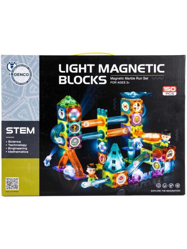 Конструктор магнитный со светом Magical Magnet «Светящийся Аттракцион» 2303 / 150 деталей