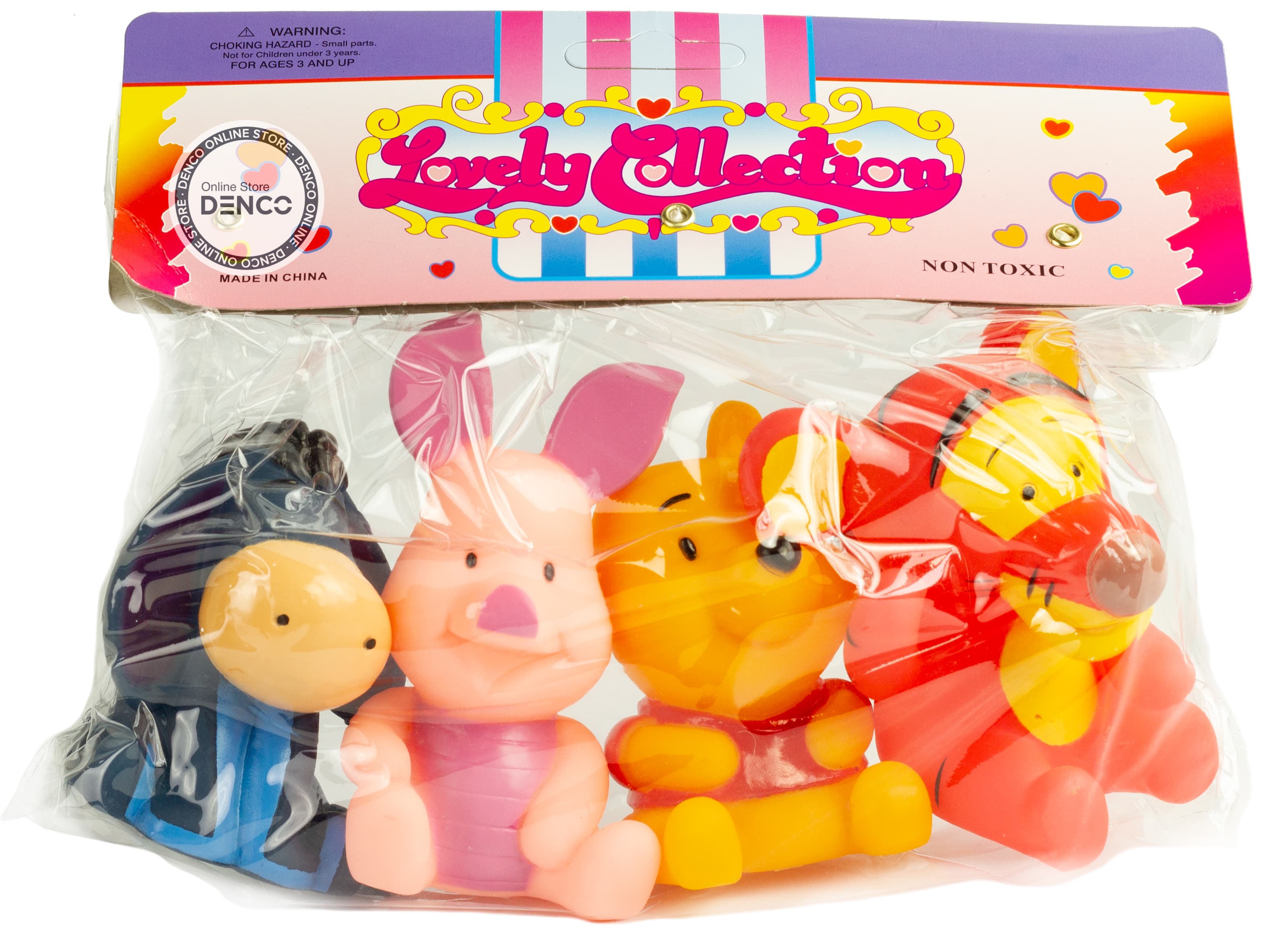 Резиновые игрушки-пищалки для купания в ванной «Винни Пух и компания» / 9841-4C