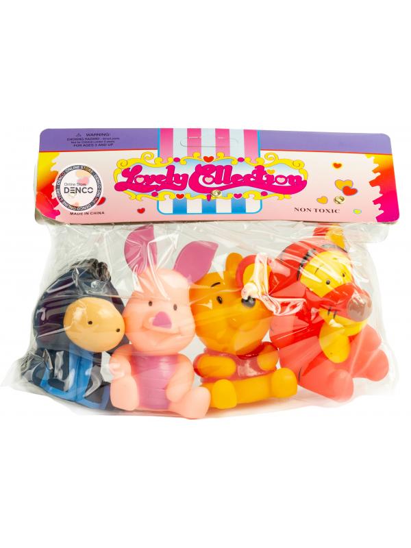 Резиновые игрушки-пищалки для купания в ванной «Винни Пух и компания» / 9841-4C
