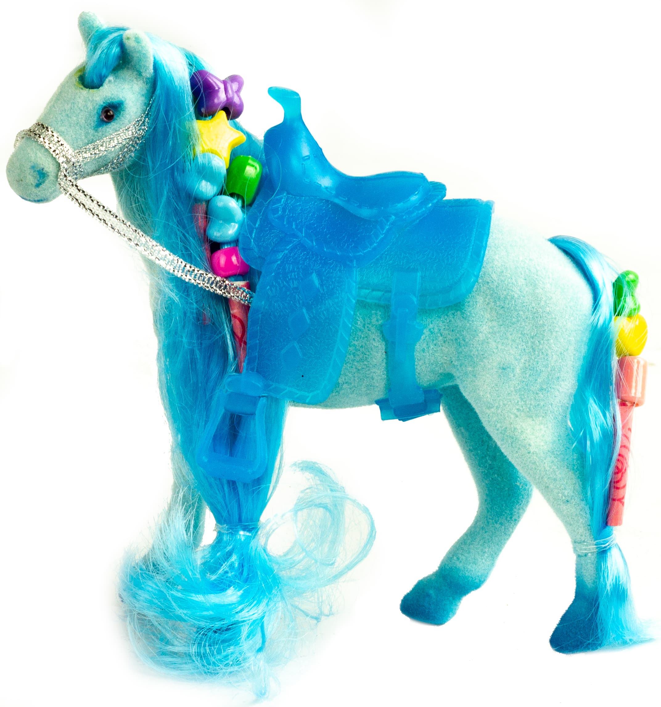 Детская кукольная игрушечная фигурка «Лошадка Принцессы» 3309 для девочек, 10 см. / Голубая