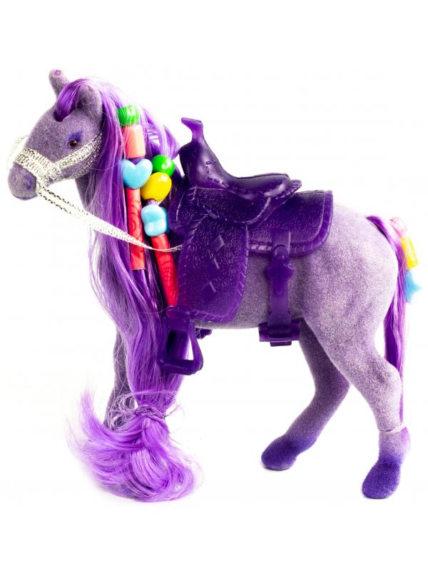 Детская кукольная игрушечная фигурка «Лошадка Принцессы» 3309 для девочек, 10 см. / Фиолетовая