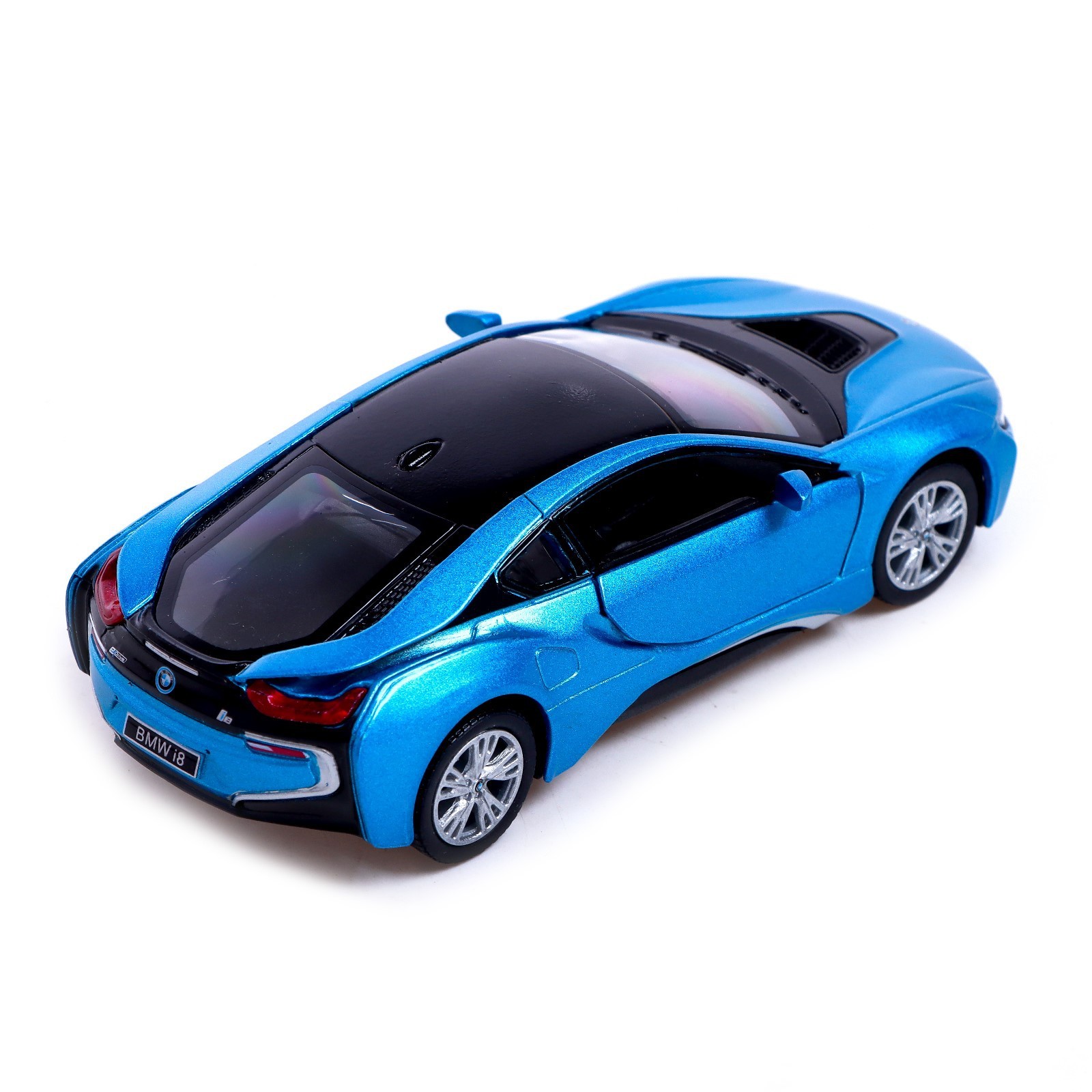 Металлическая машинка Kinsmart 1:36 «BMW i8» KT5379D инерционная / Синий