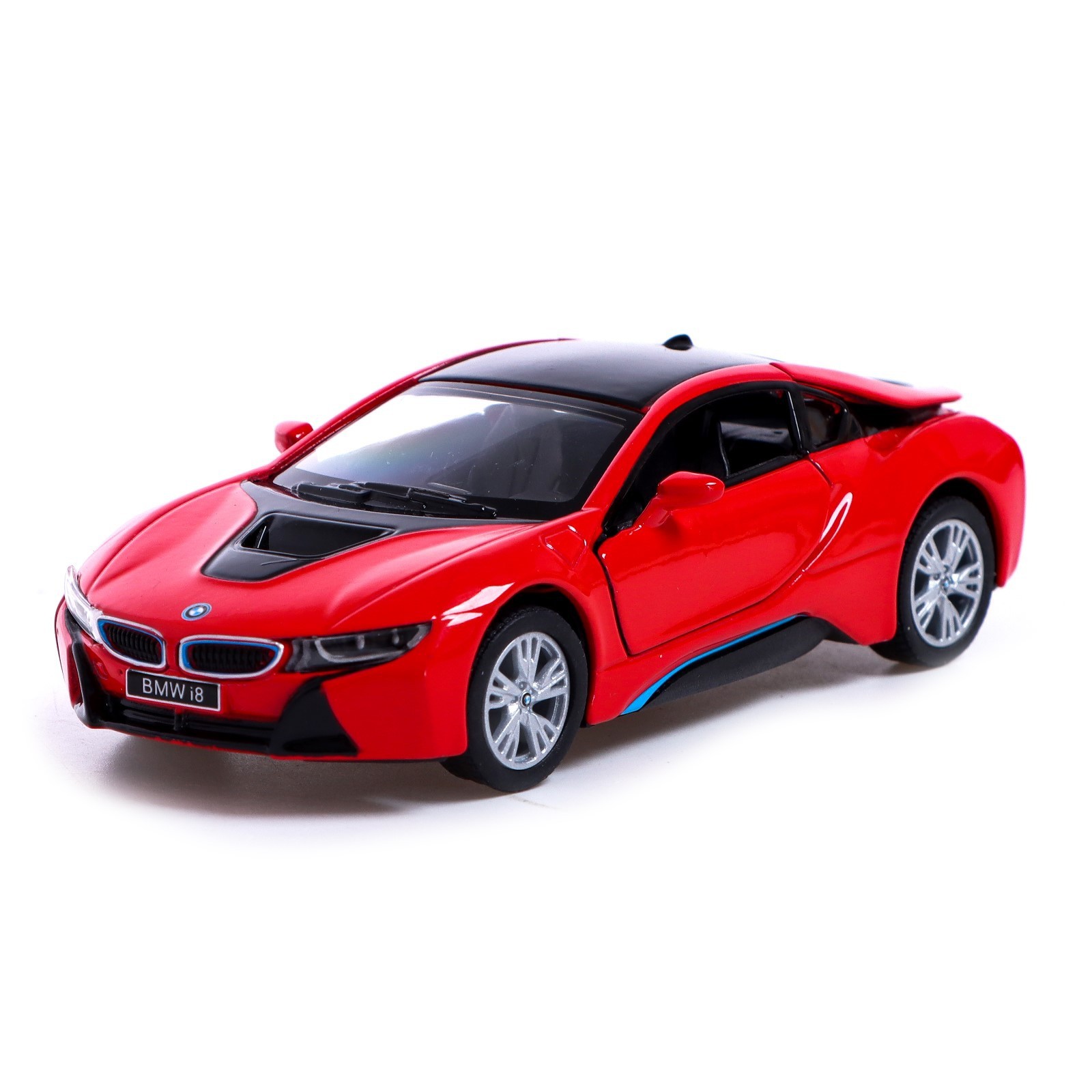 Металлическая машинка Kinsmart 1:36 «BMW i8» KT5379DA инерционная / Красный