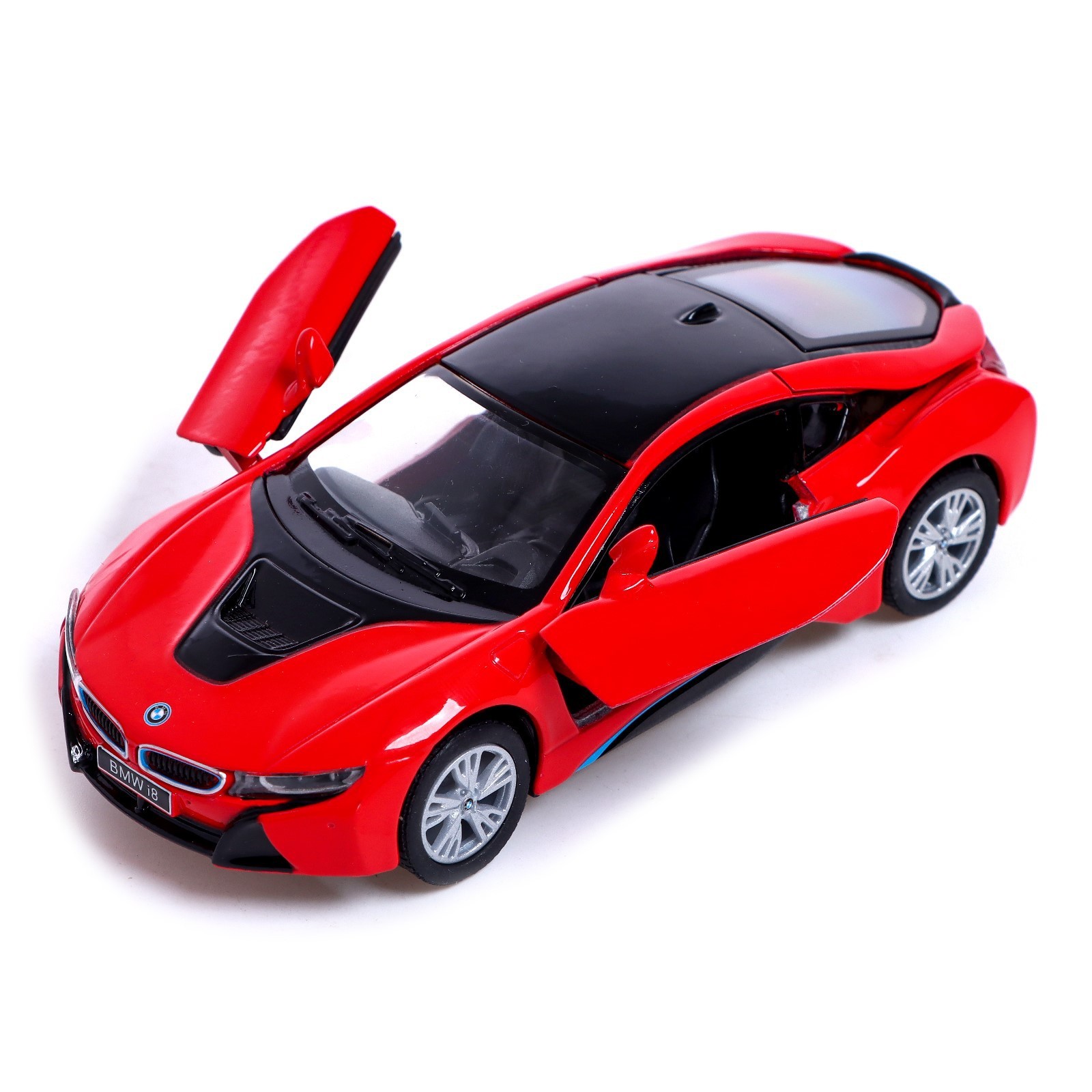 Металлическая машинка Kinsmart 1:36 «BMW i8» KT5379DA инерционная / Красный