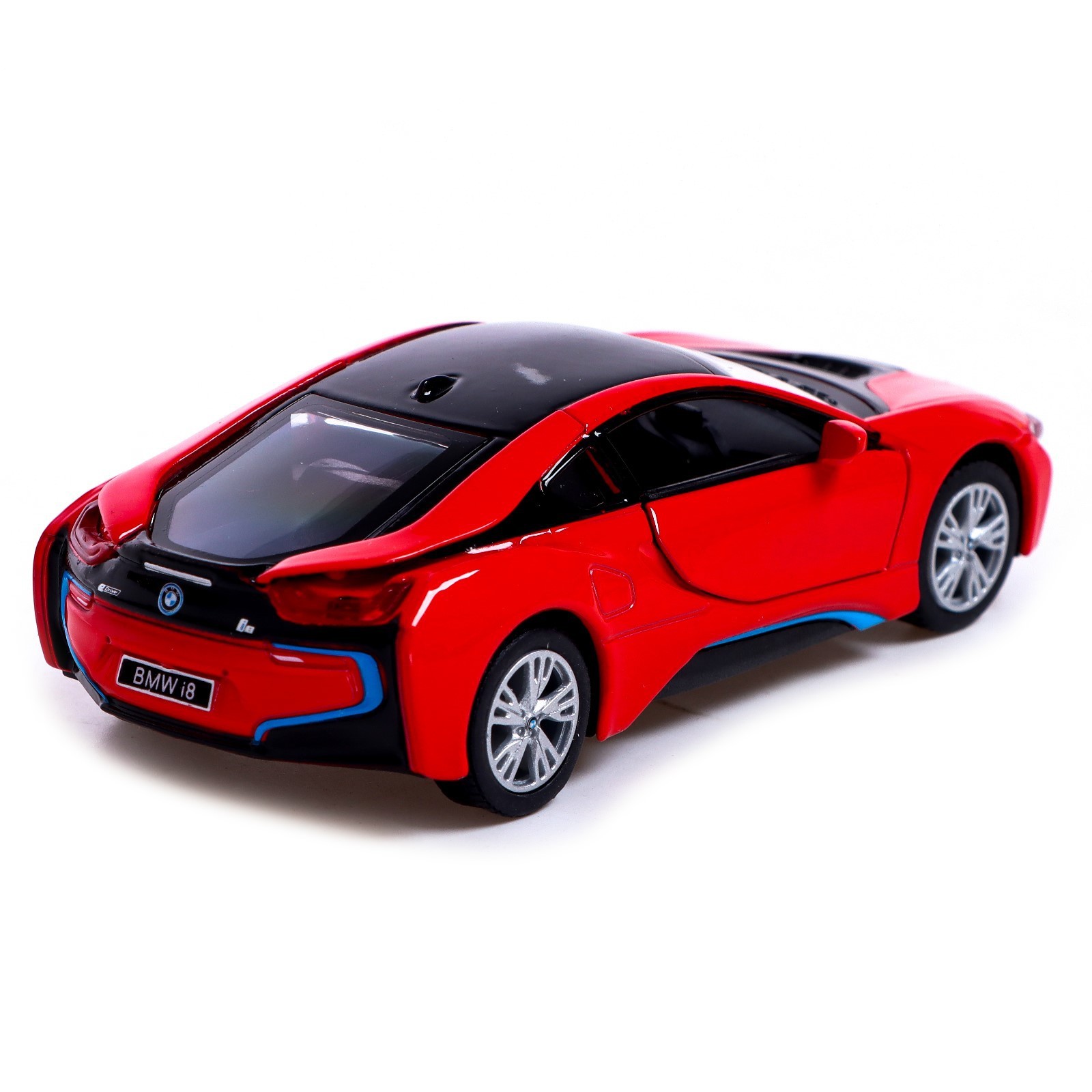 Металлическая машинка Kinsmart 1:36 «BMW i8» KT5379DA инерционная / Красный