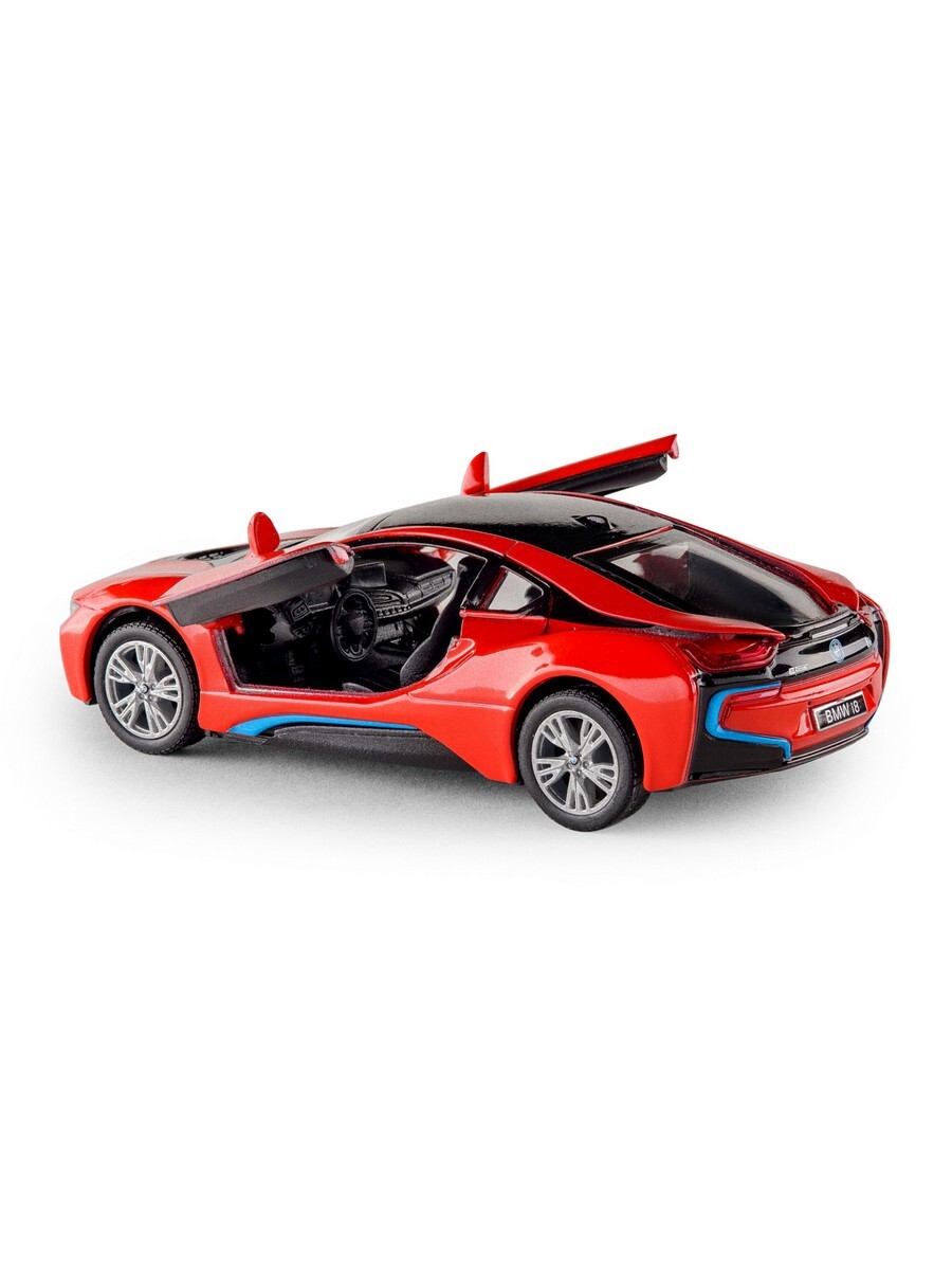 Металлическая машинка Kinsmart 1:36 «BMW i8» KT5379DA инерционная / Красный