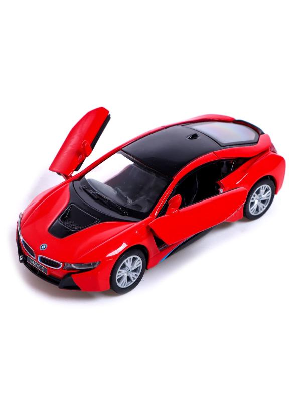 Металлическая машинка Kinsmart 1:36 «BMW i8» KT5379DA инерционная / Красный